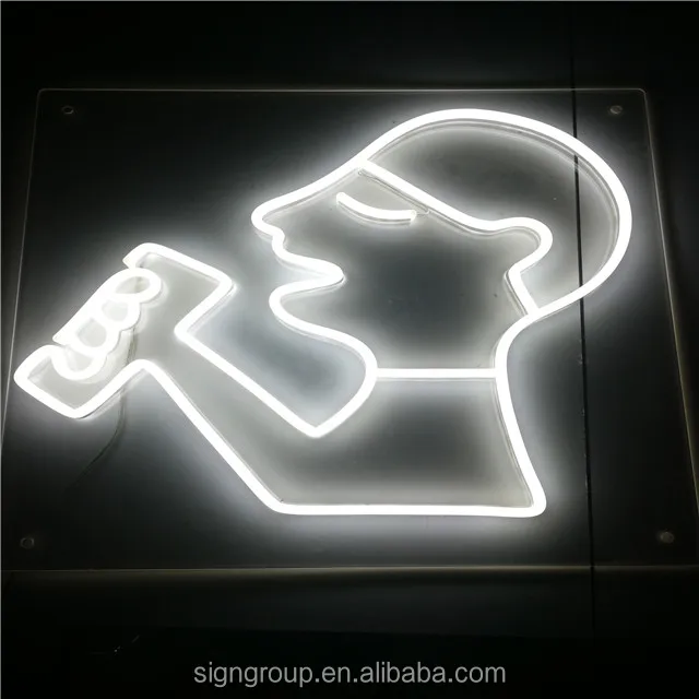 Outdoor led sign shop name board high quality store front acrylic pizza neon light sign