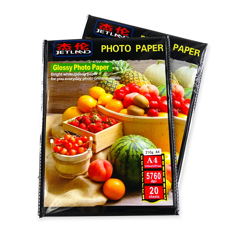 Premium Bright White Waterproof Resin Coated 240gsm High Glossy Photo Paper a4