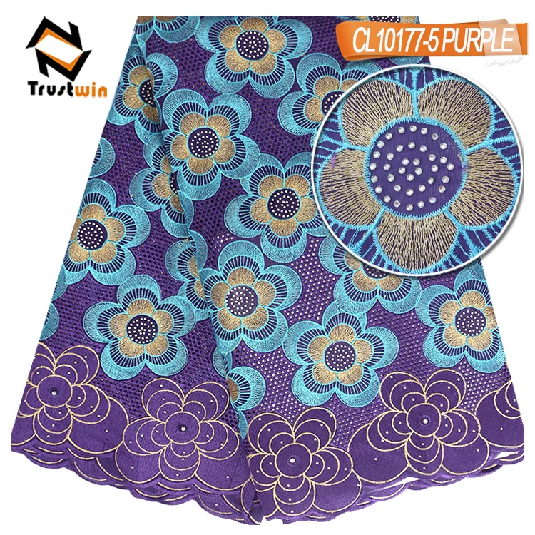 China supplier cotton lace fabrics trim big voile lace fabrics