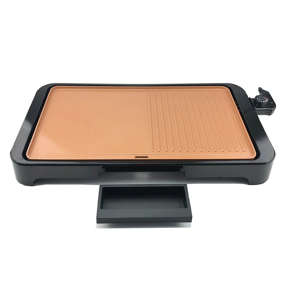 2 в 1 профессиональный электрический гриль для барбекю из нержавеющей стали