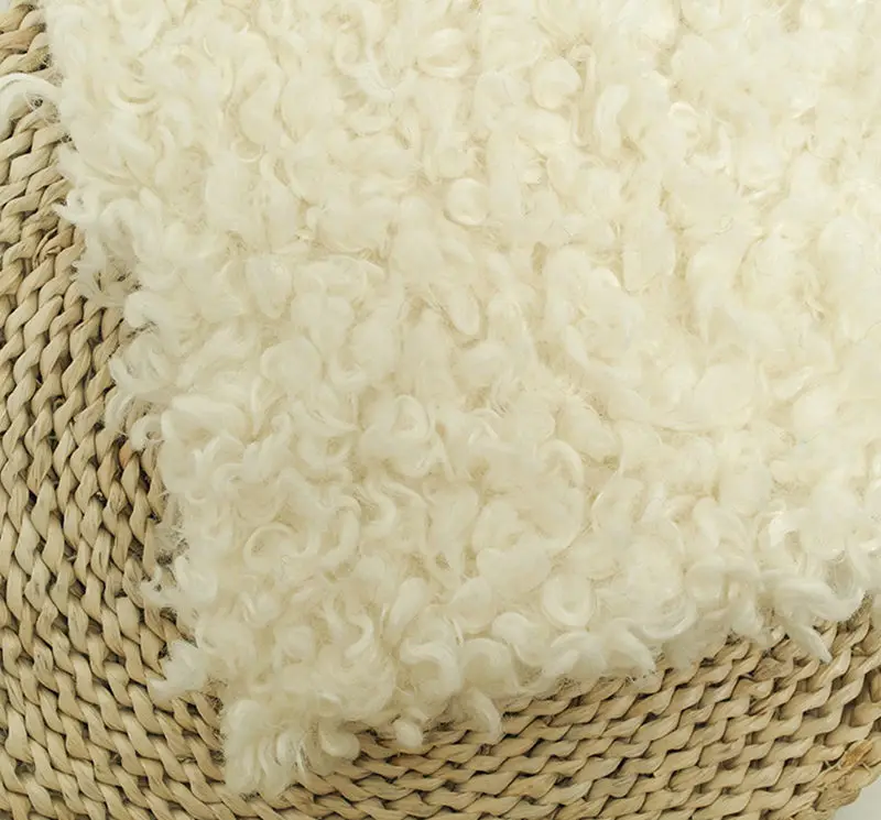 Curly faux fur fabric photography props,bakset cushion blanket for baby photography props