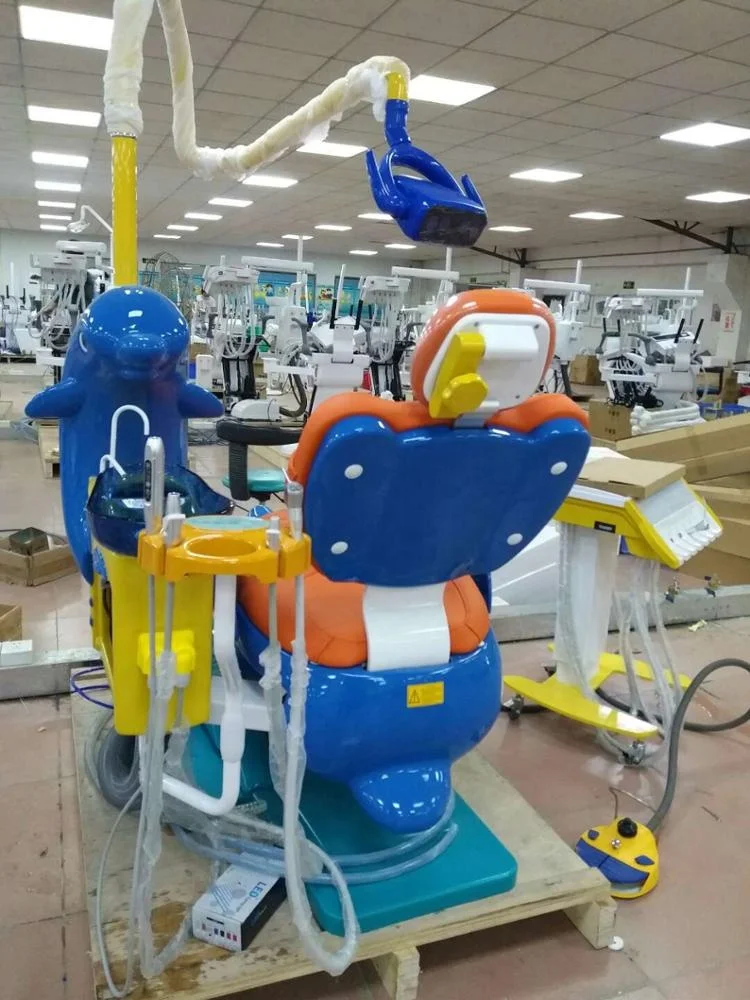
Cute Dolphin Blue Cartoon Children Kids Dental Treatment Electric Dental Chair Unit DTC-326 
