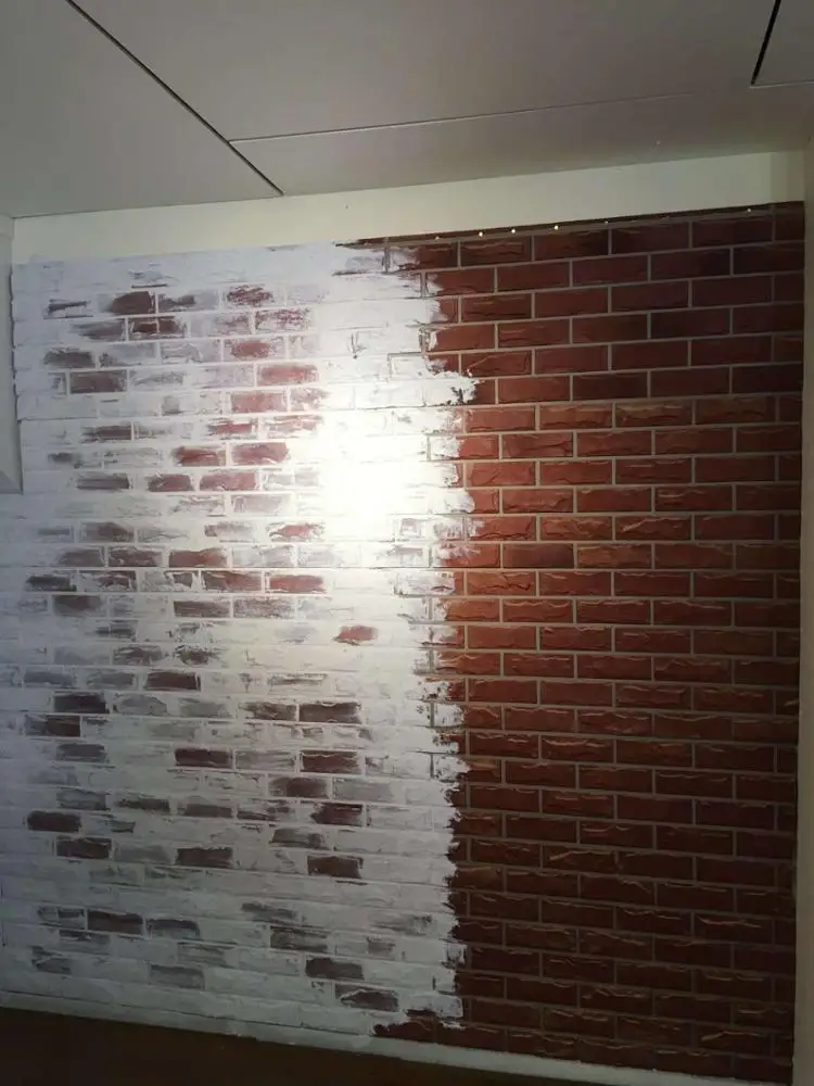 Plastic Lightweight Faux Brick Exterior Wall Panels For Old Building Renovation