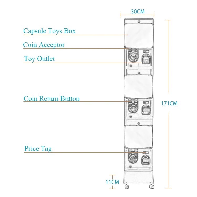 2021 New Arrival Coin Operated Machine Golf Ball Vending Machine