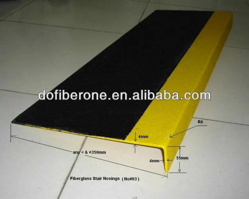 any less than 55x350mm carborundum Fiberglass frp grp stair nosing