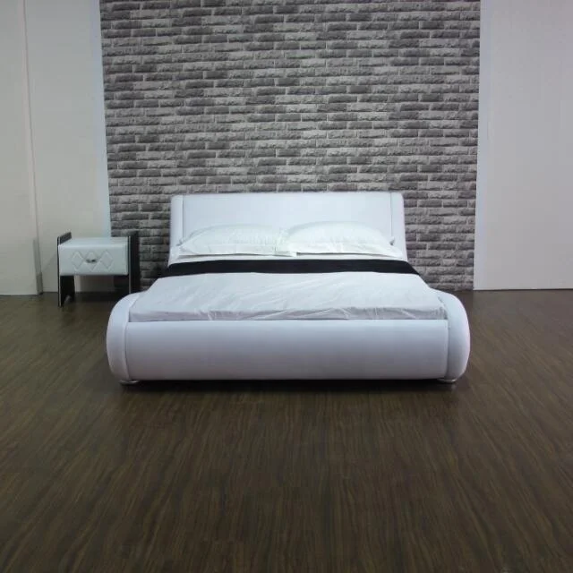 bedroom furniture modern PU Leather bed  king size faux leather beds frame