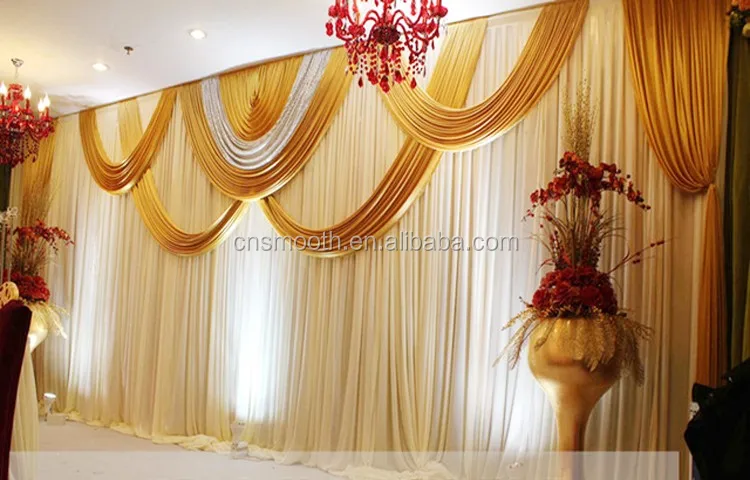 Factory Price White Draping Church Wedding Ceremony Reception Backdrop