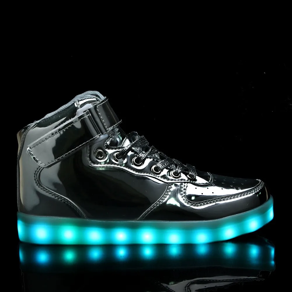 HC-A02S USB Charging 7 colors Shiny pink kids and adult led light shoes