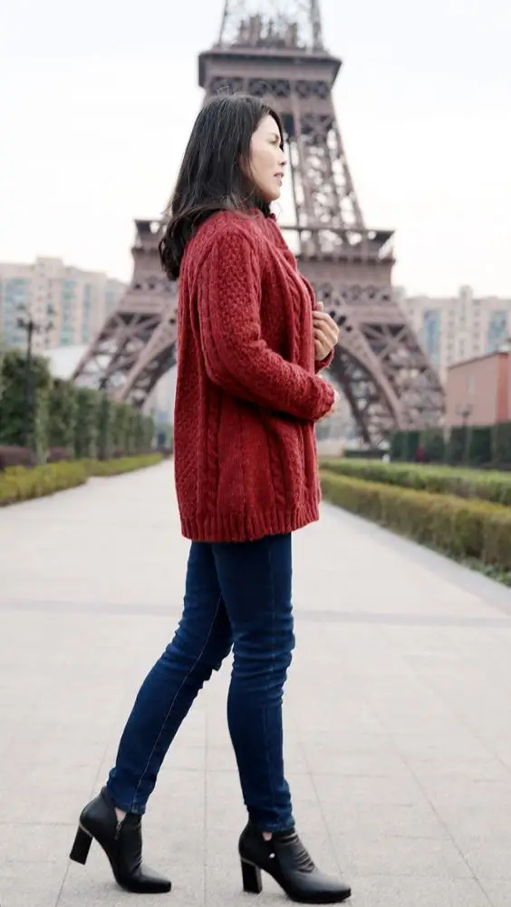 Fashion sweater knitting machine womens cardigan custom sweater for women