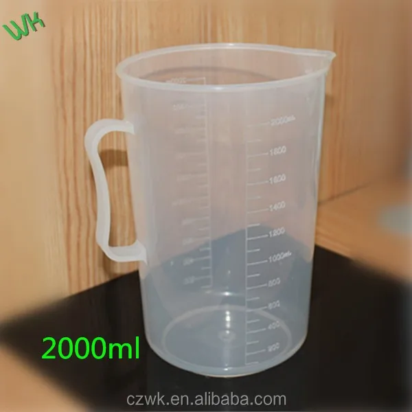 New products 1000ml plastic graduated container with comfortable handle Laboratory Plastic Beakers