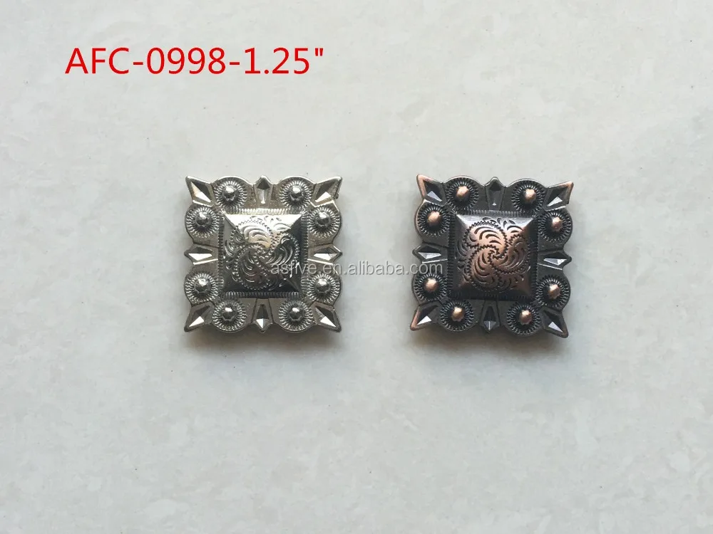 Square western conchos belt conchos for horse belts