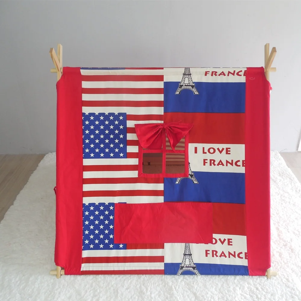 Design Triangle Durable Kid Teepee Easy Assemble A Frame Camping Kid Tent