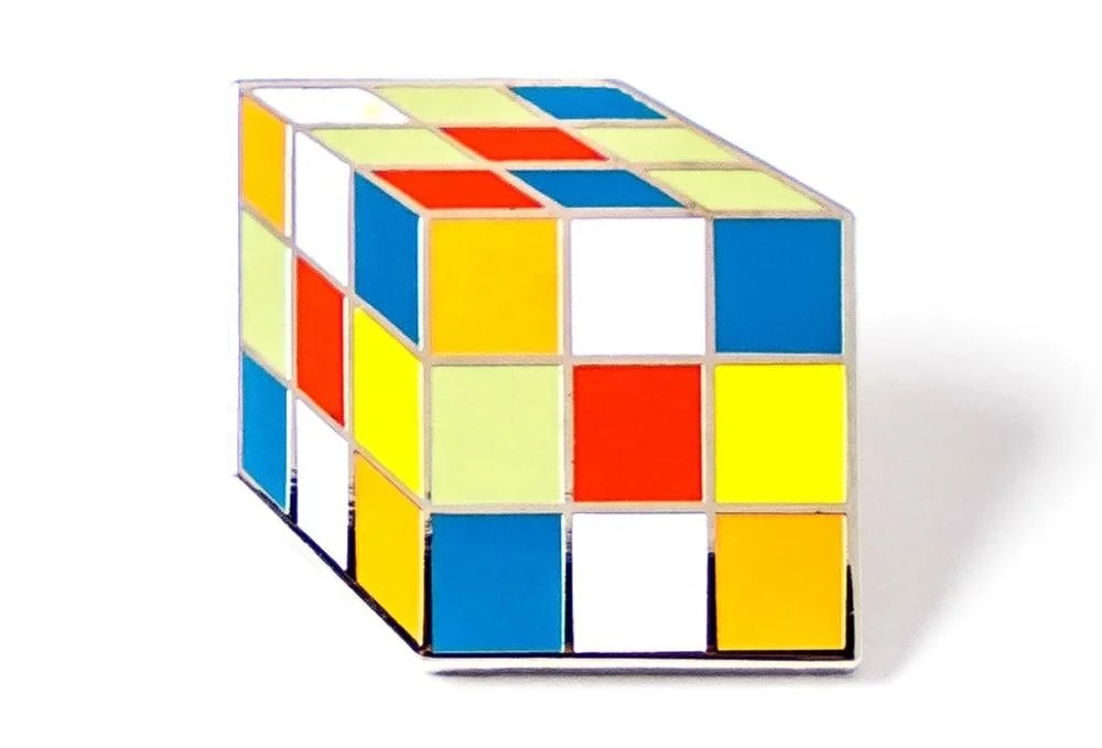 Custom your own logo hard enamel flower lapel pin with gold plated