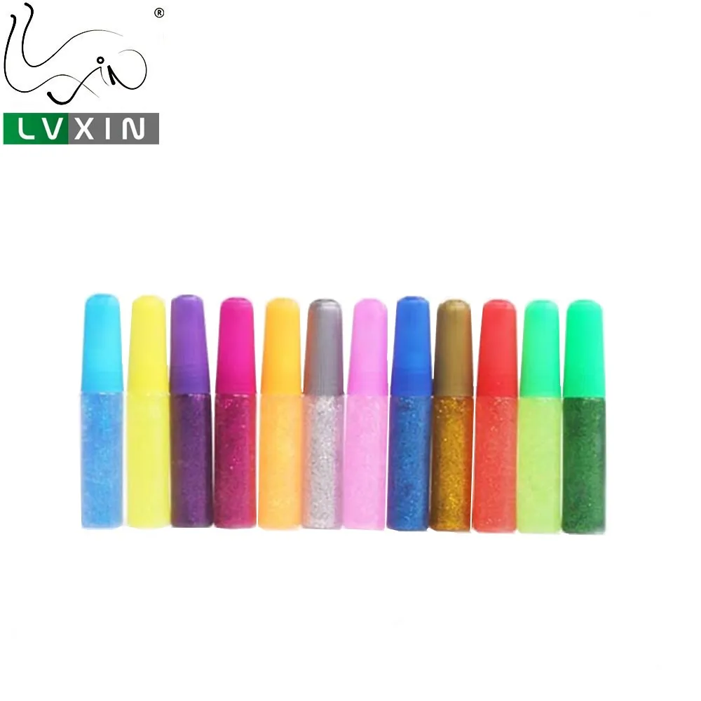 Заводские продажи 3D 6 г 7 см 6 ярких цветов набор блестящих клеев в CIXI