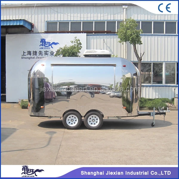 Airstream look hot sale hamburger mobile food cart,airstream caravan food truck,airstream food trailer
