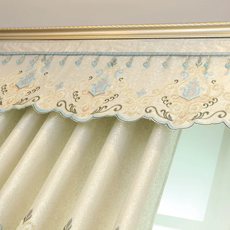 Factory Curtain Fabrics Turkey Embroidered OEM 100% Polyester curtain