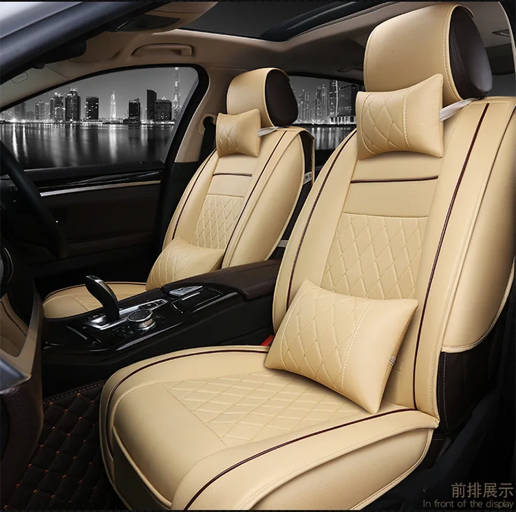 5D Leather Material Universal Seat Cover  and 7pcs No. of Seat Covers Luxury Car Seat Cover