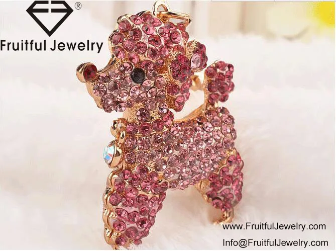 Супер Мэн бриллиантовая взрыв модели собака Тедди автомобильной металлический брелок производителей оптовая настроены подарки