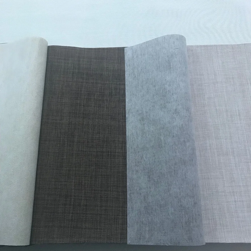 Fabric Back Vinyl wallpaper decorative plastic wall covering sheets panel wall covering
