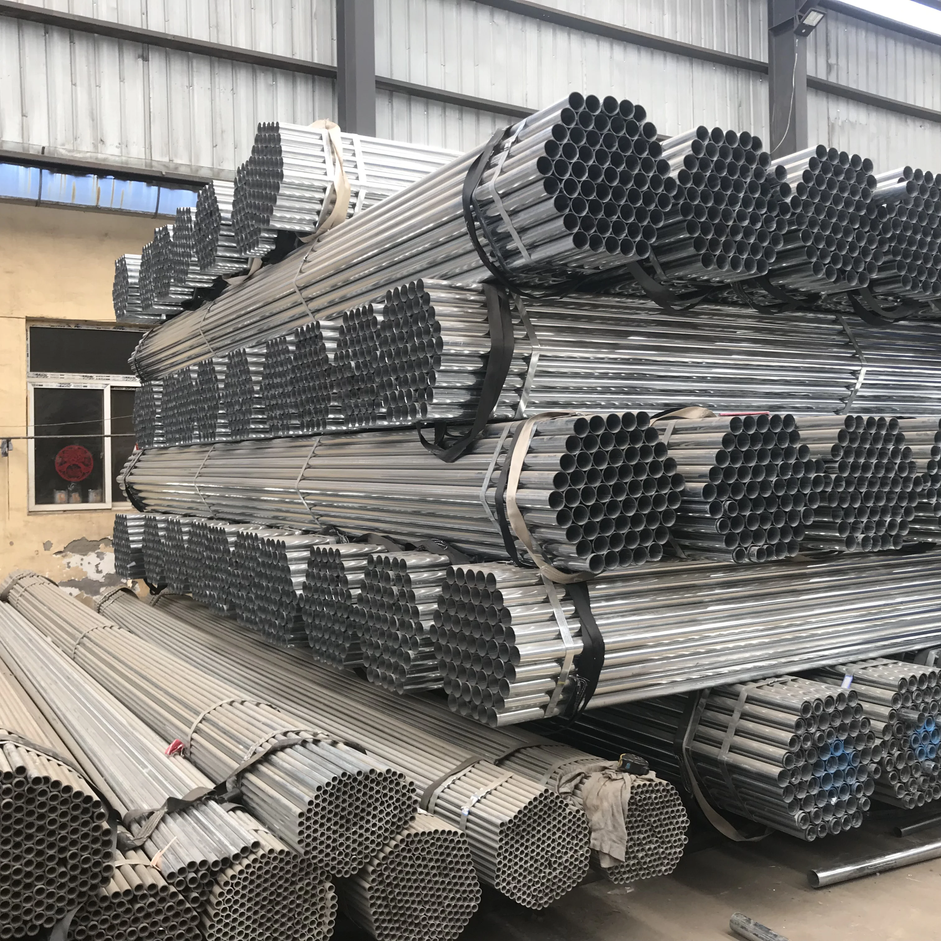 
astm a53 a500 bs1387 grade b carbon greenhouse and scaffoldings used pre galvanized steel150mm diameter gi pipe 