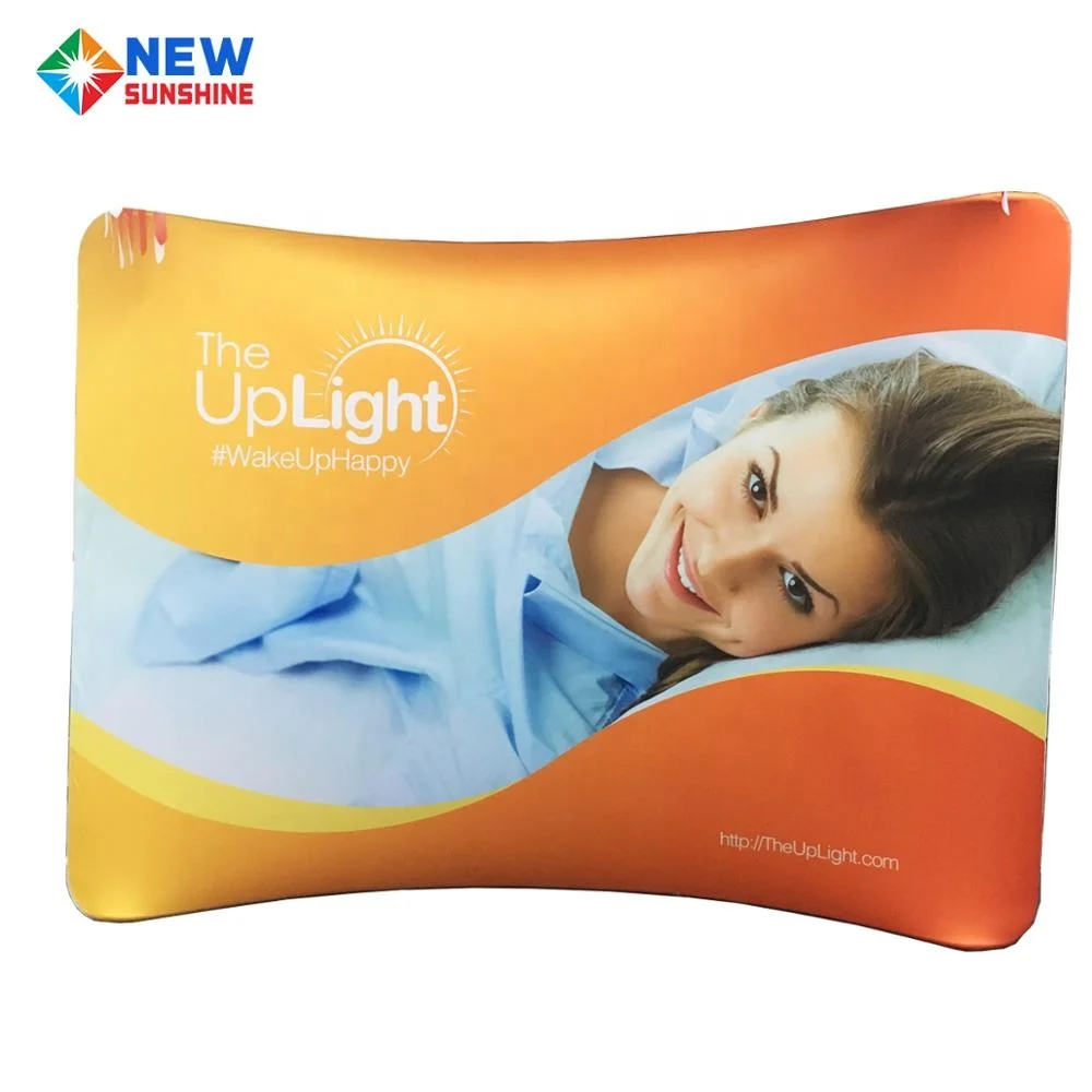 
exhibition display curved 8ft stretch tension fabric backdrop 