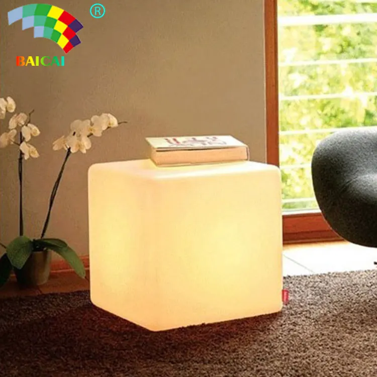 Event decorating supplies illuminated led light up cube chair for seating