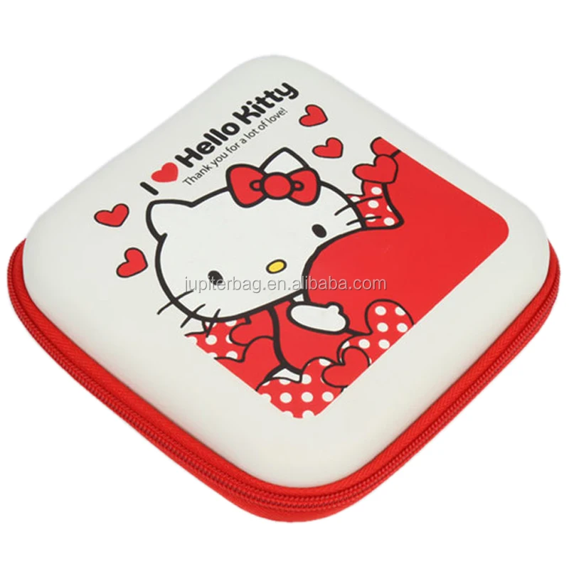 digital printing square eva case organizer box for cd dvd