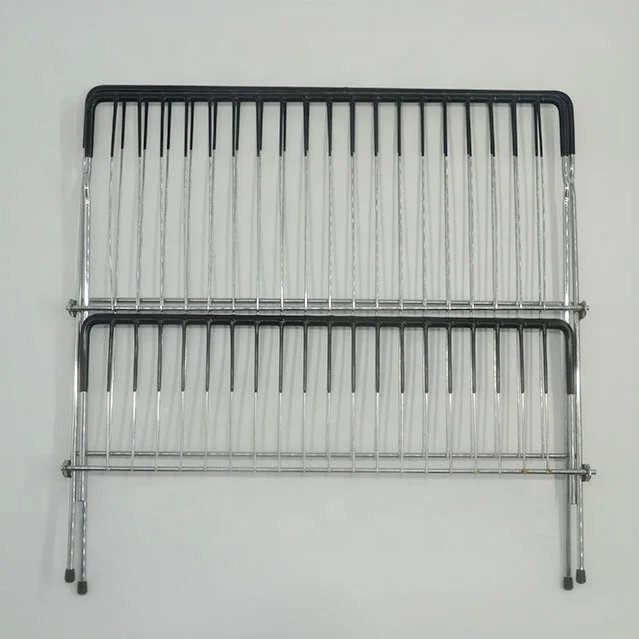 
Kitchen corner stainless steel roll up collapsible dish drying dinner plate holder dish drying rack 