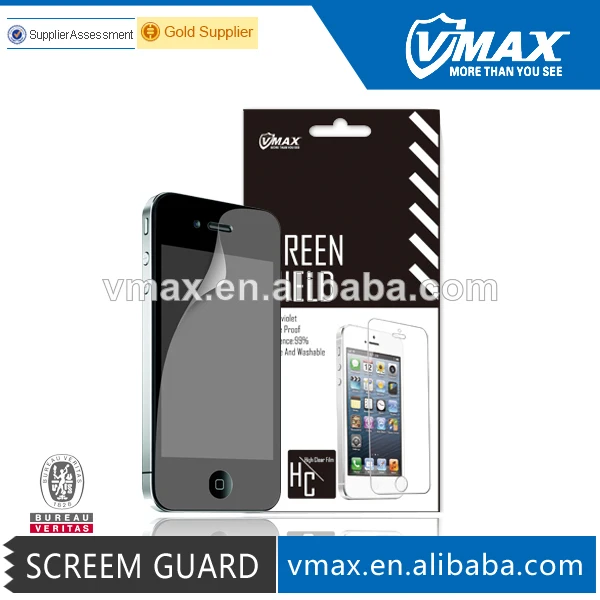 100% пузырь свободный кристально чистый протектор экрана для iphone 4 4s цвет/odm службы