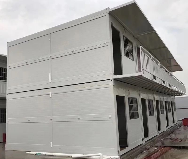 Factory ready made portable fold out container home 20 ft folding house container home