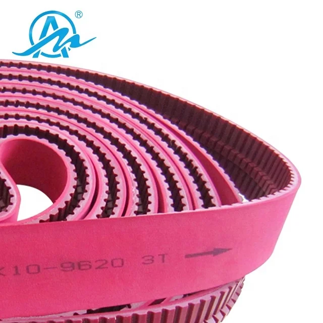 Special processing ATK10+3T red transmission belt with 3T red rubber coated