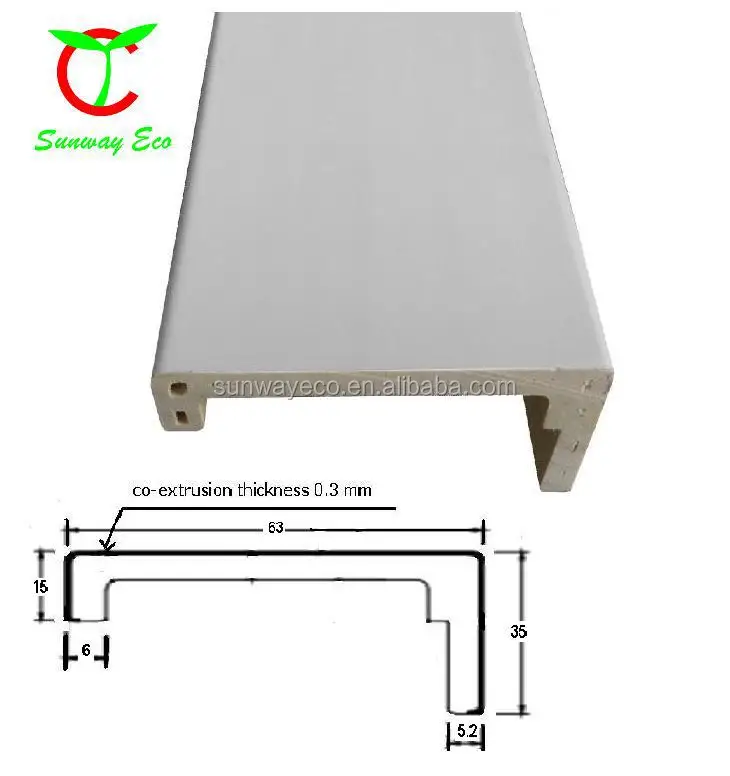 Sunway modern home decorative architrave wpc door frame