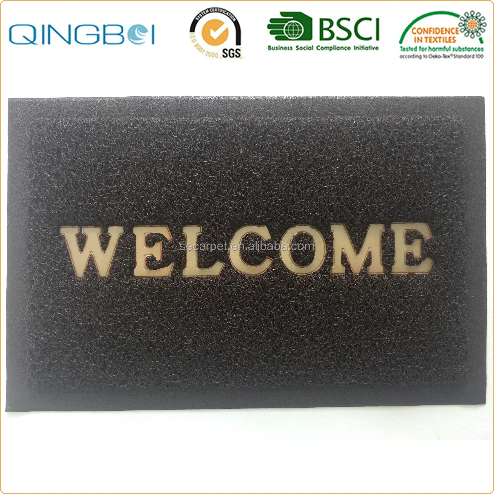 
2017 Welcome Brown Pvc Coil Door Mats Front Rugs 