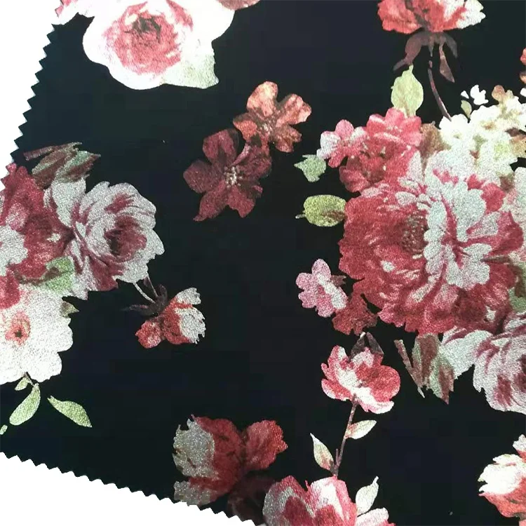 Fashion Style 3D Foil Polyester Spandex Print Scuba Knit Fabric For Trousers