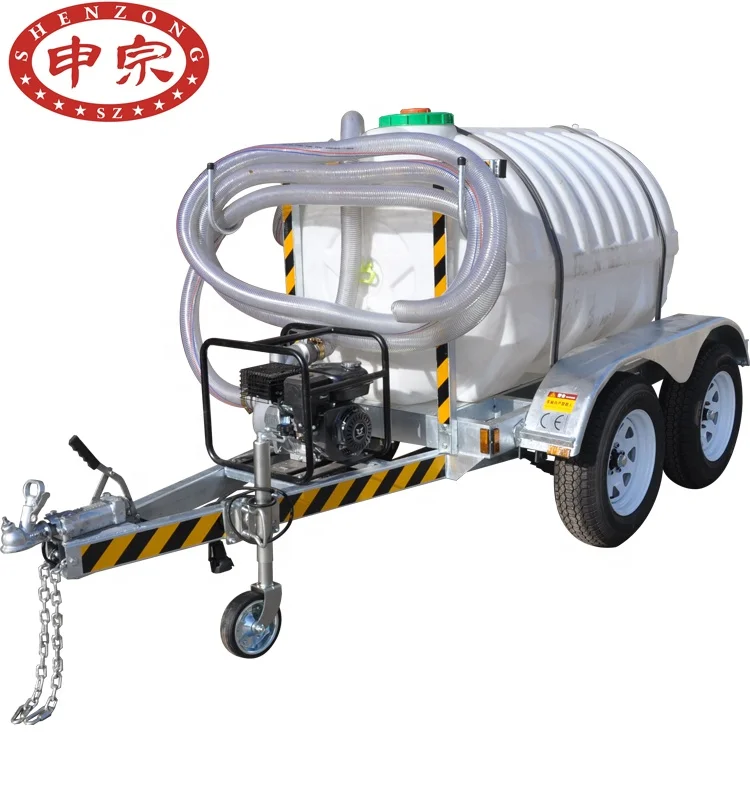 hot sale 2000L plastic water tanker trailer water bowser for sale