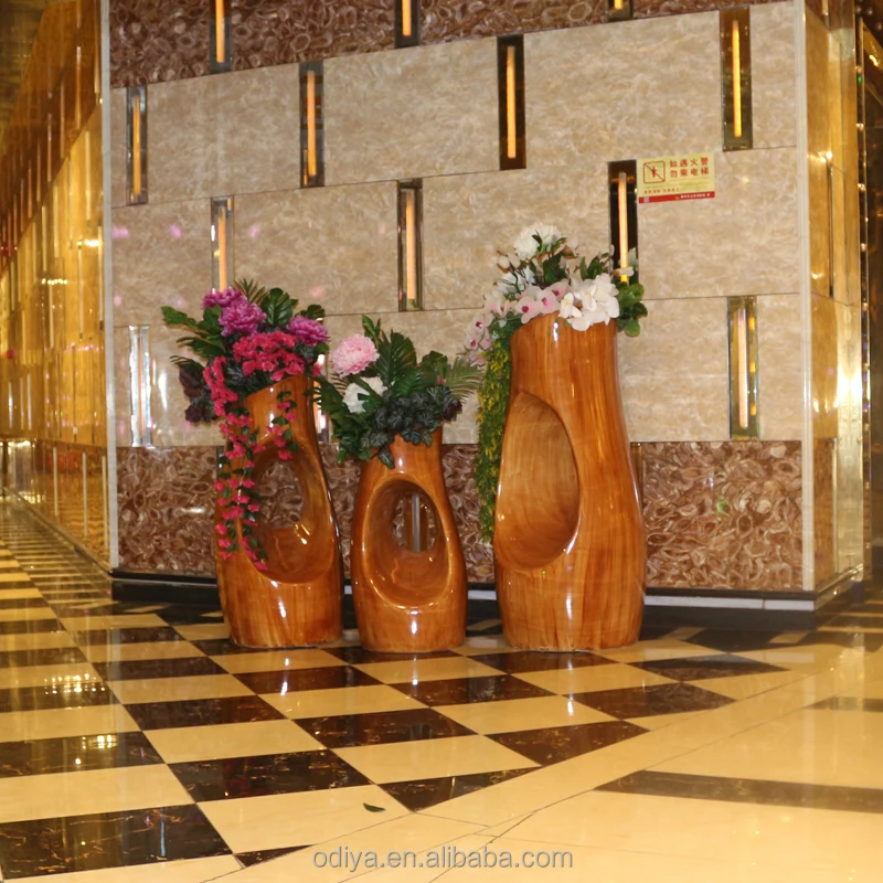 Durable waterproof anti-corrosion Public Garden Tree hole FRP flower pot for indoor and outdoor