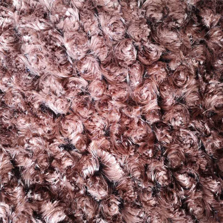 Wholesale embossed rose velboa minky pv plush fabric 100% polyester