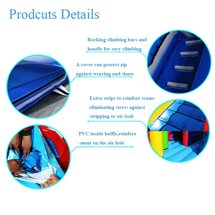 Juegos Inflables Outdoor Kids Inflatable Games Rocking Float Climbing Wall For Sport Game