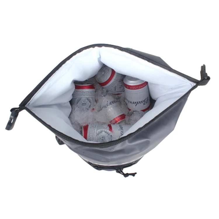 
cheap waterproof high frequency welded PVC tarpaulin Nylon TPU insulated soft backpack cooler bag beer food can backpack cooler 