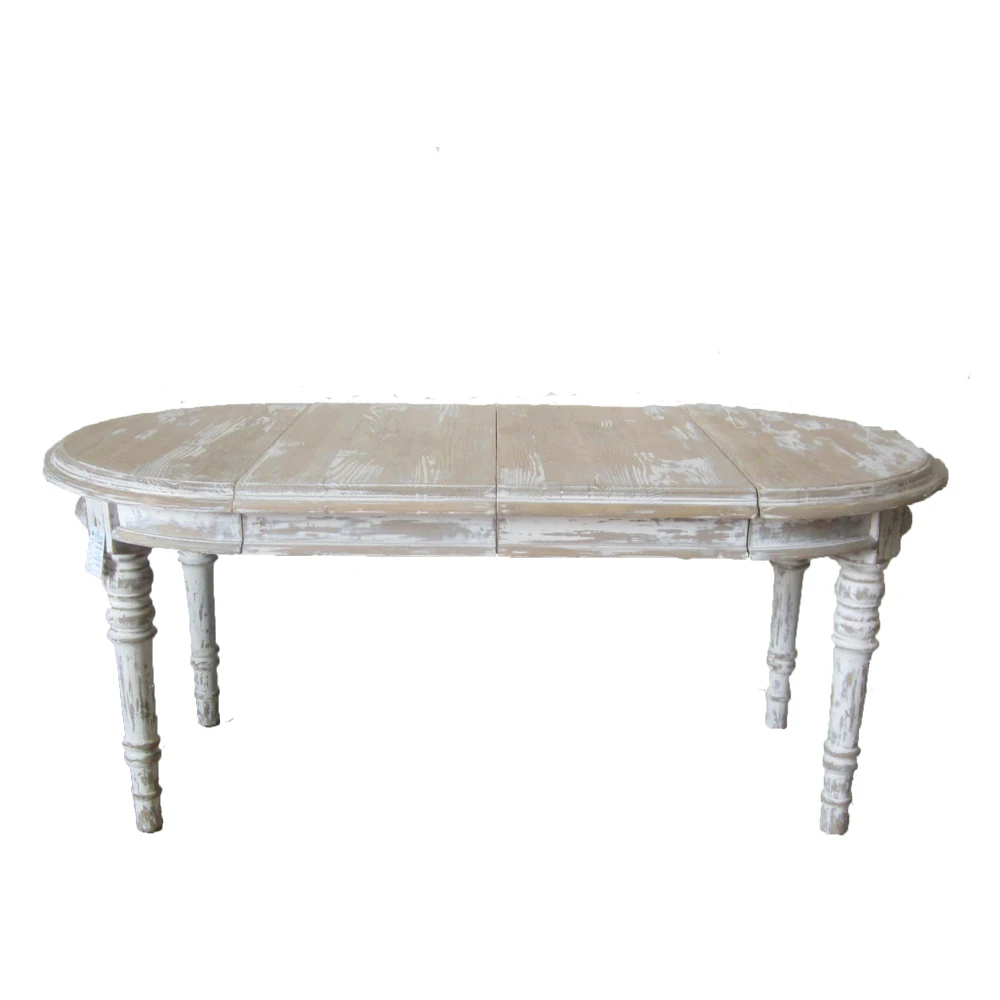 
Античный старинный обеденный стол из твердой древесины в стиле ретро 