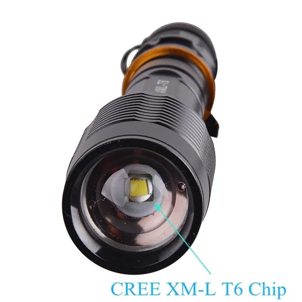 
LED Flashlight XML-T6 1000Lumen Aluminum waterproof 18650 Battery Type 5 Mode Tactical Torch Light 