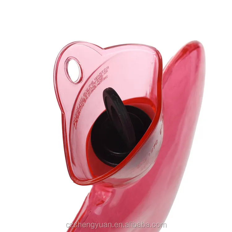Cheap price heart shape plastic hot water bottle