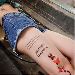 Turtle stencil sticker cartoon animal reflective tattoo sticker sexy women tattoo stickers