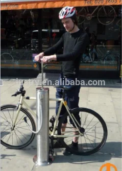 Stainless steel bike pump with gauge cykelprodukter