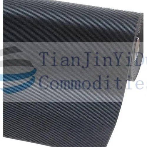 Fine Ribbed Rubber Mat / Thin Strip Rubber Sheet