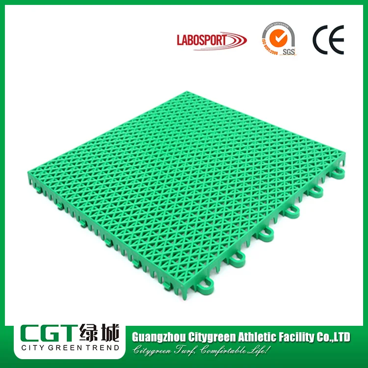 Plastic slat non-slip floor for backyard,kindergarten floor materials