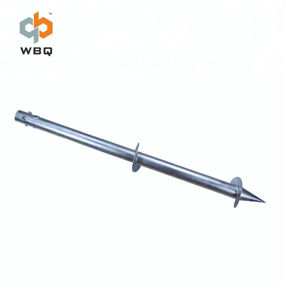 ISO certified galvanized spiral anchor ground screw for solar PV plant