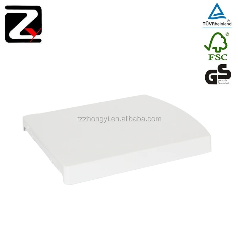 Duroplast square white easy release soft close toilet seat