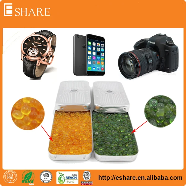 Reusable color indicating Silica Gel Desiccant Beads Tin Box