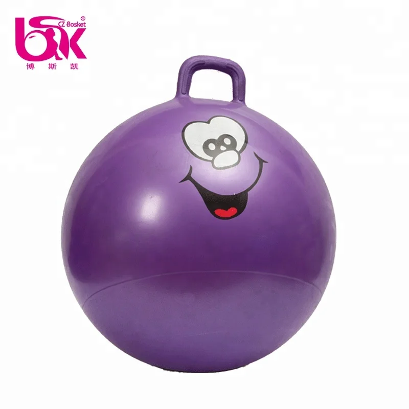 
Manufacturer Custom Size Kids Bouncy Handle Skippy Hopper Ball 